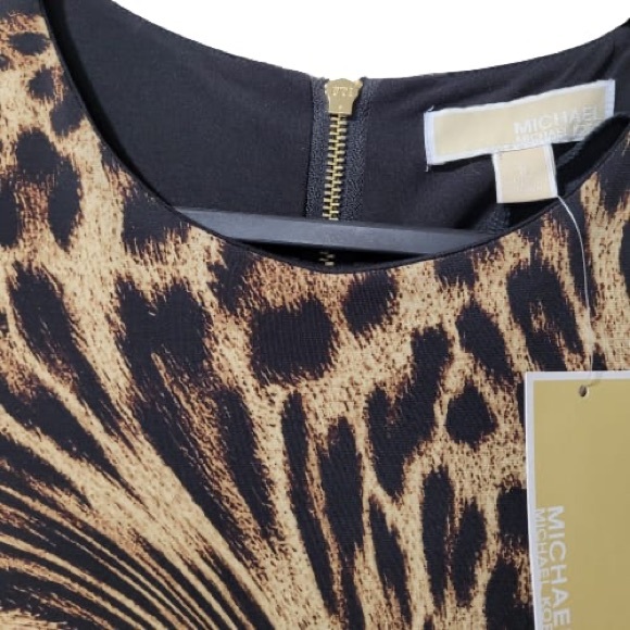 New Michael Kors  long sleeve leopard print dress  size s - Picture 8 of 9